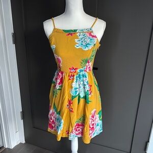 Old Navy Floral Yellow Sundress Size S